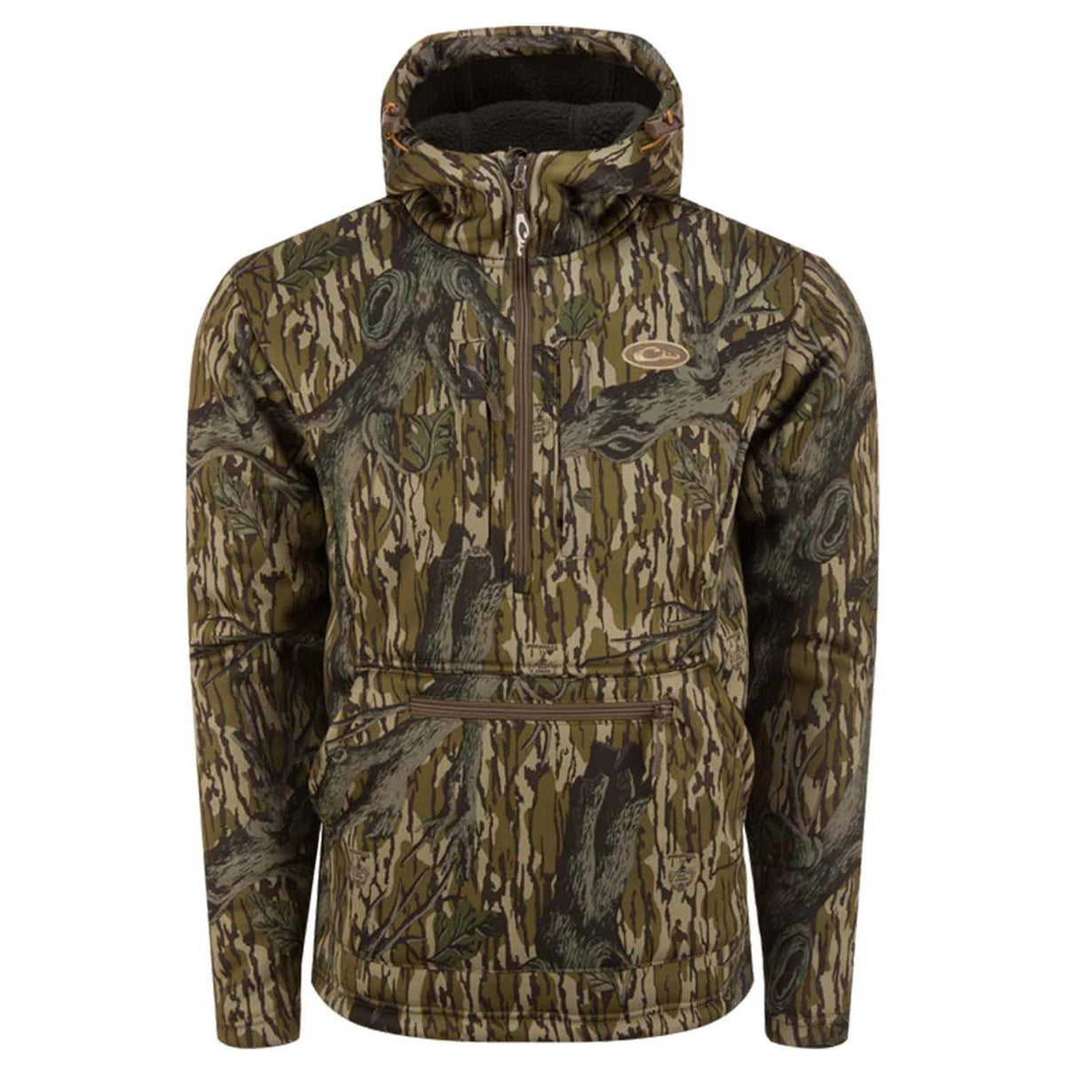 Drake Waterfowl Ultimate Wader Quarter Zip Hoodie Image in Mossy Oak Original Treestand