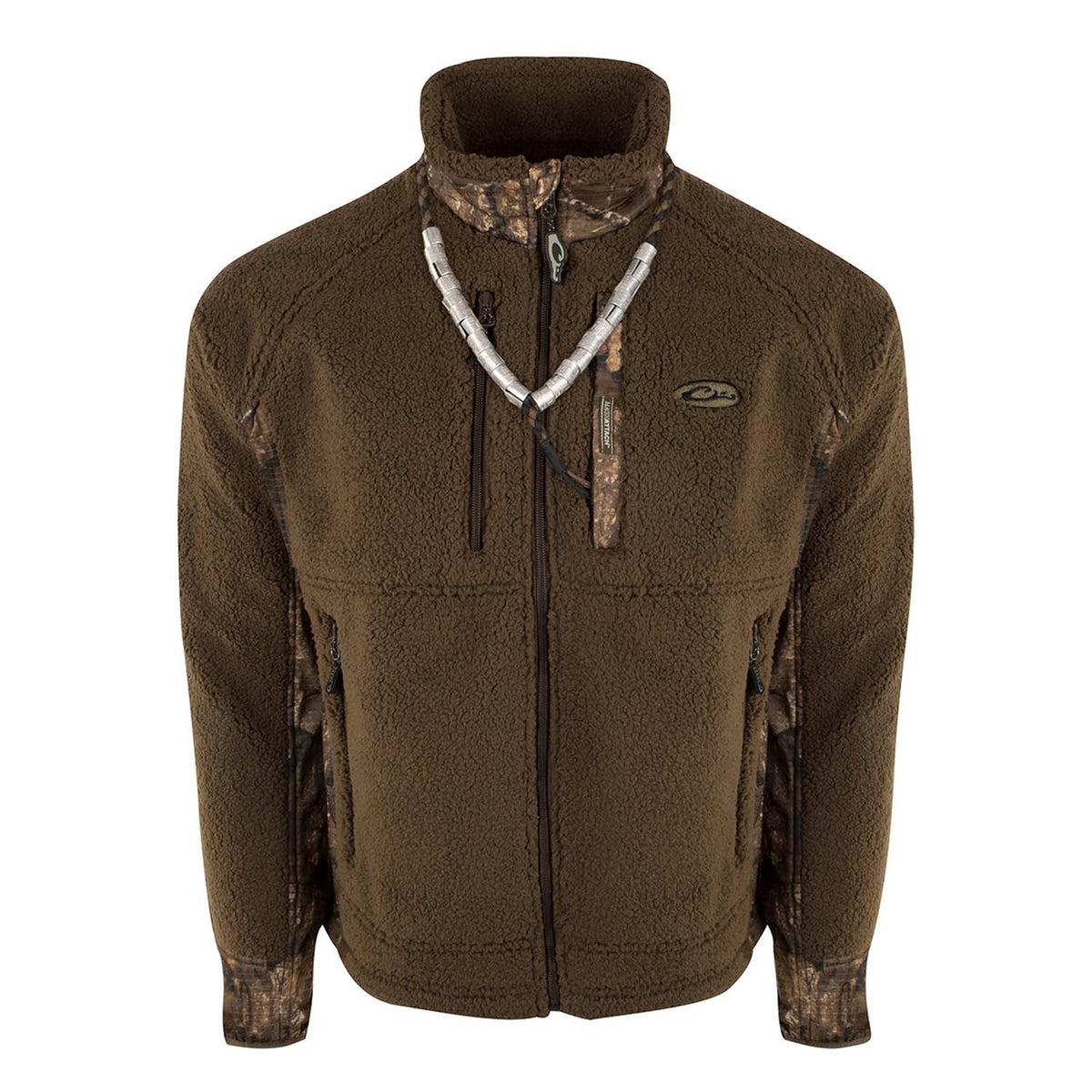 Drake Waterfowl MST Sherpa Fleece Hybrid Liner Full Zip Jacket Image in Realtree Timber