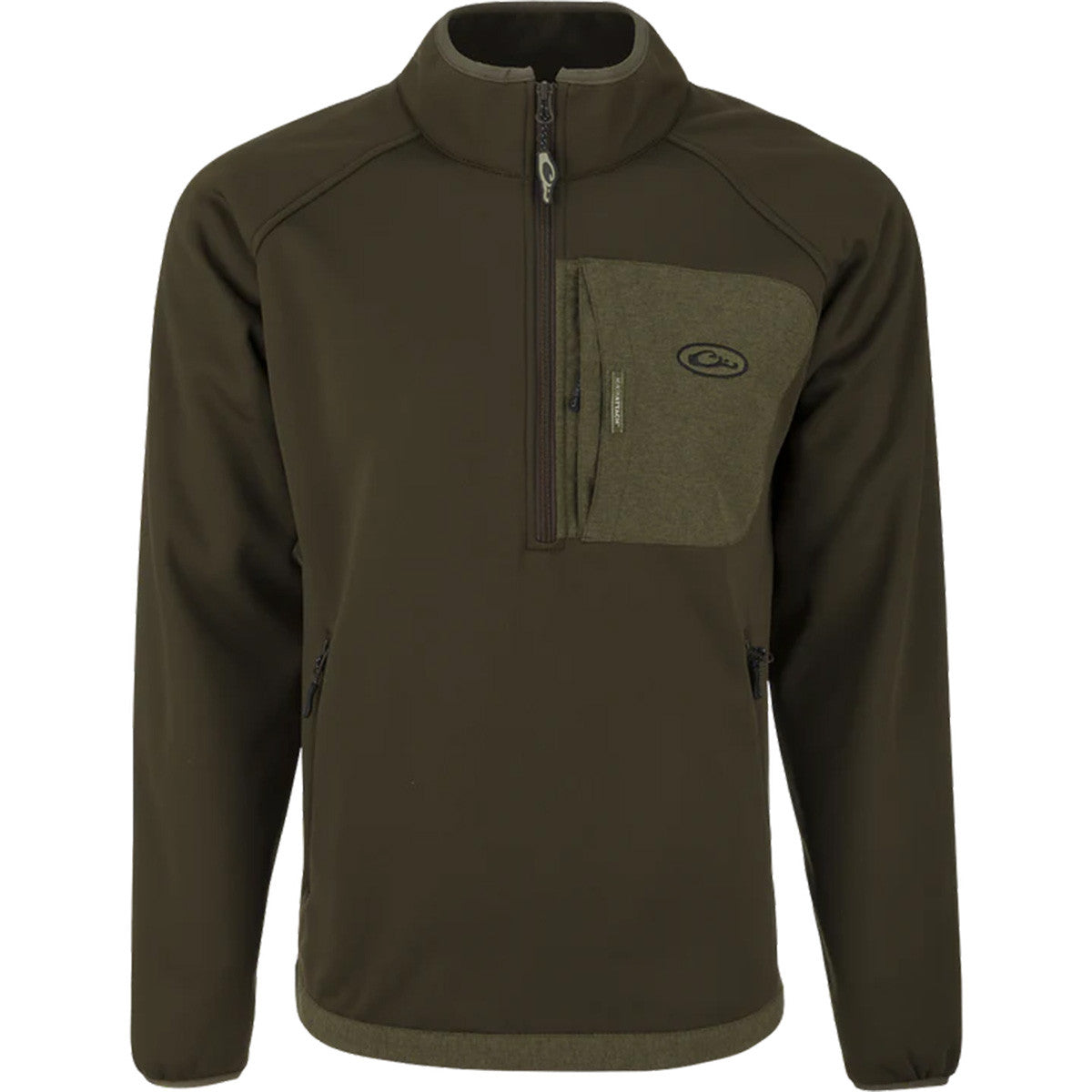 Image of the Drake Waterfowl MST Endurance 1/4 Zip Pullover in Green Timber