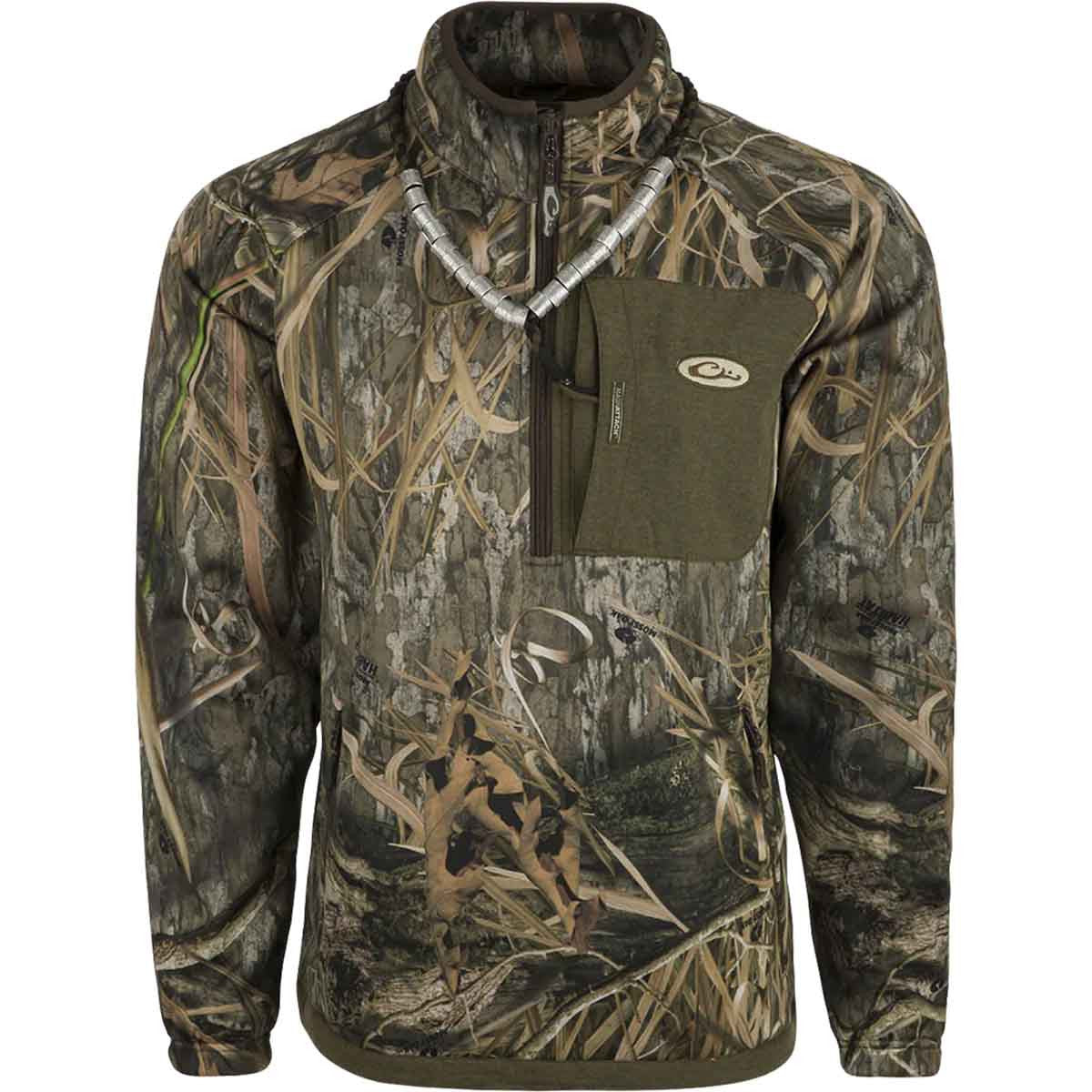 Image of the Drake Waterfowl MST Endurance 1/4 Zip Pullover in Mossy Oak Habitat