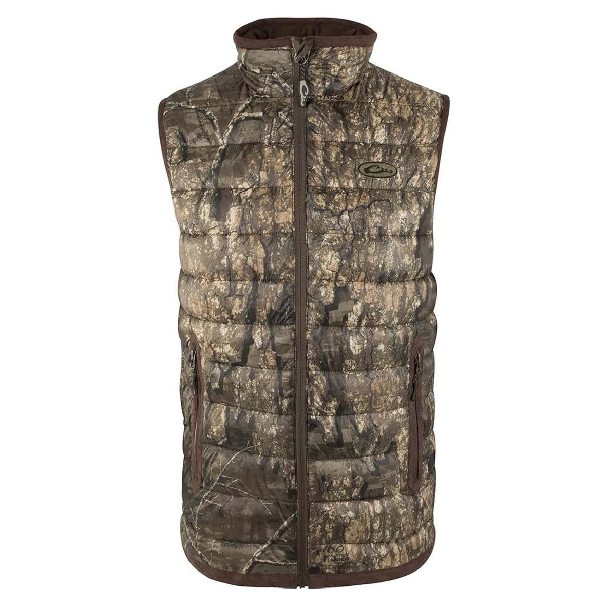 Drake Waterfowl LST Double-Down Layering Vest Image in Realtree Timber
