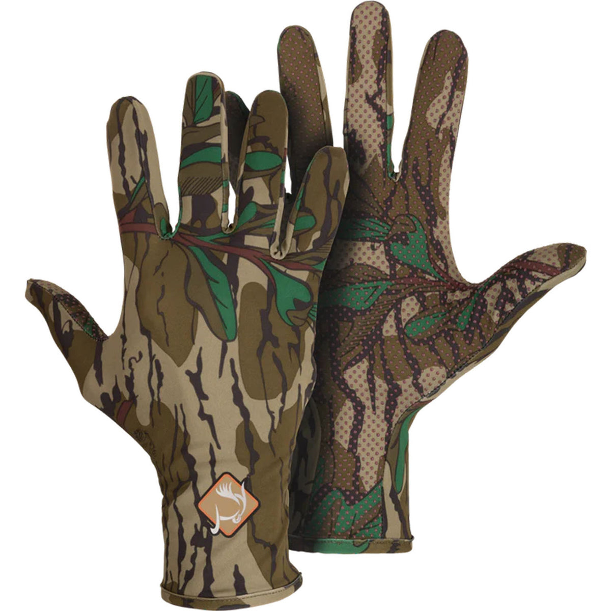 image of Drake Waterfowl Performance Turkey Gloves in Mossy Oak Greenleaf.
