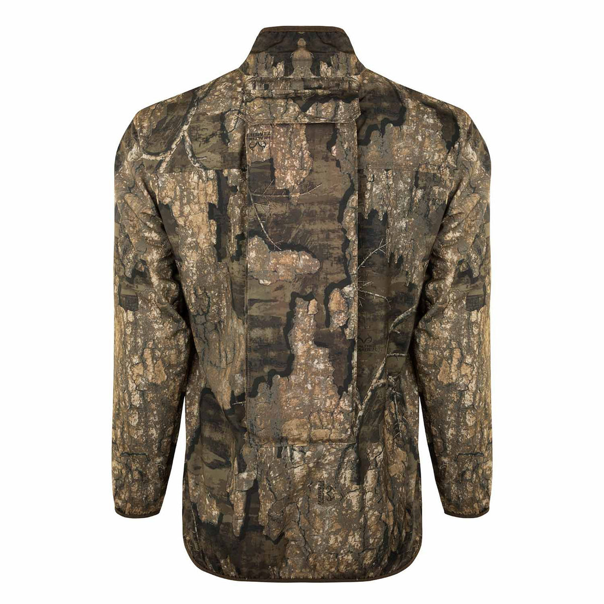 Drake Waterfowl Ol' Tom Tech 1/4 Zip Pullover with Spine Pad Back Image in Realtree Timber