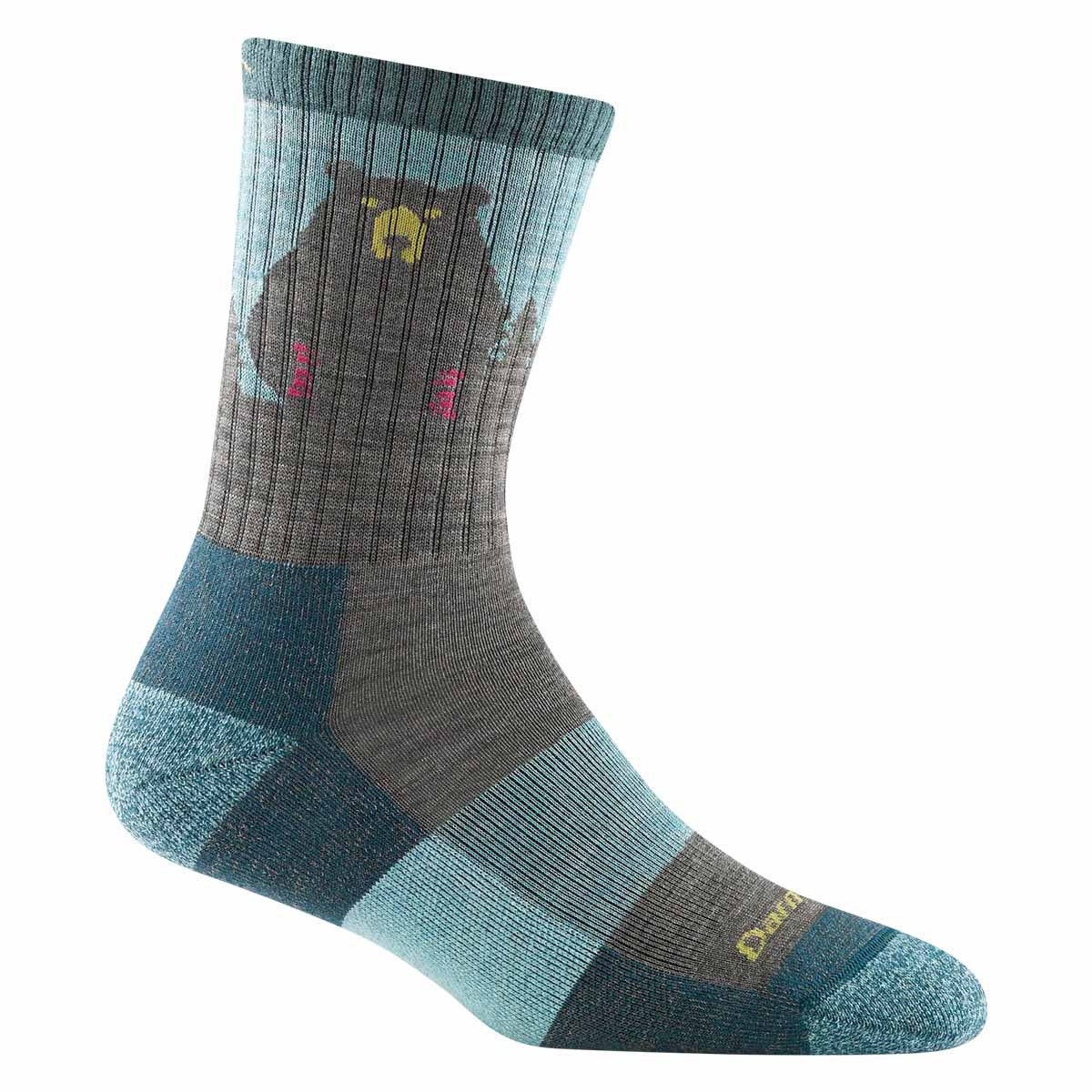 Darn Tough Women's Bear Town Micro Crew Lightweight With Cushion image in Aqua