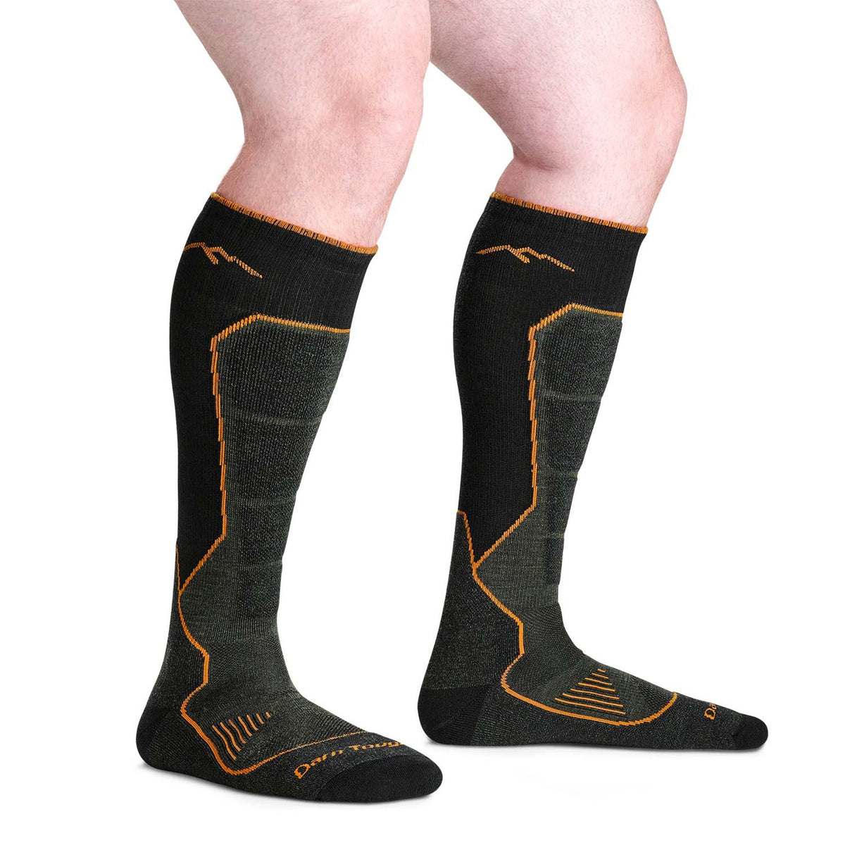 Darn Tough Over-the-Calf Midweight Hunting Socks IMAGE on feet