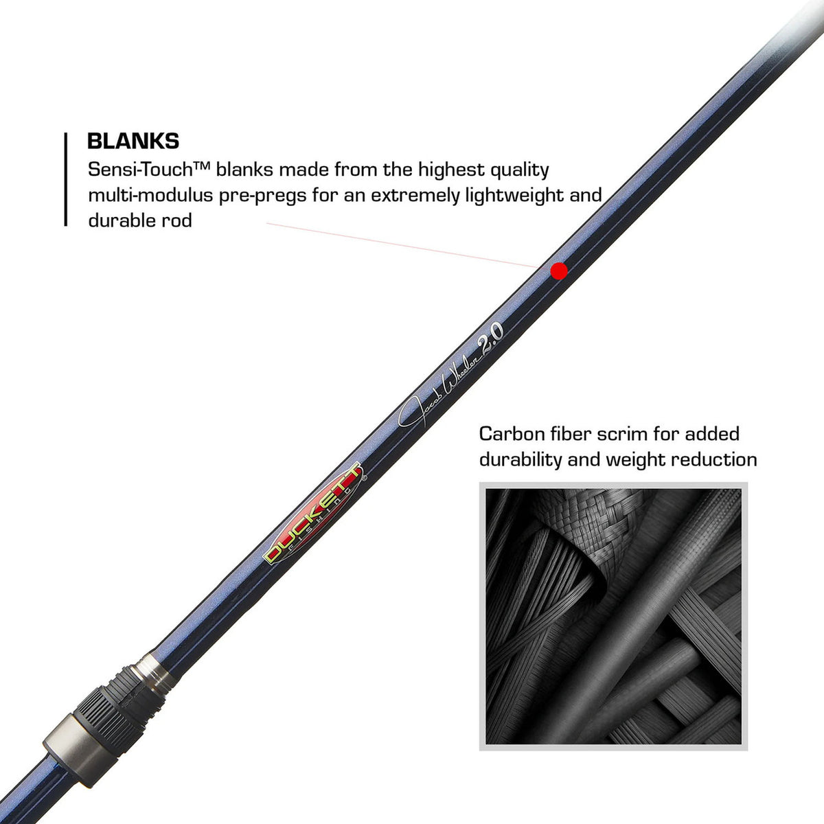 Duckett Fishing Jacob Wheeler Signature Series 2.0 Spinning Rod Blanks Image