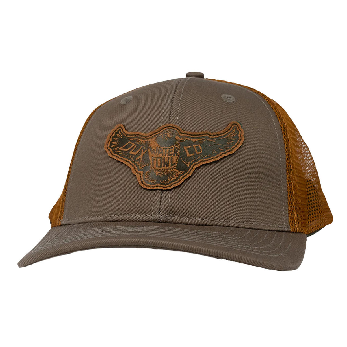 DUX Mallard Leather Patch Hat - Olive - OSFM