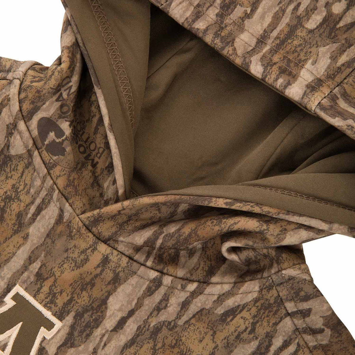 Drake Waterfowl Youth Performance Mossy Oak Hoodie Hood Image