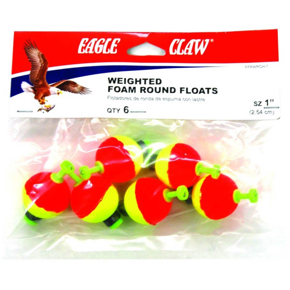 Eagle Claw Foam Round Weighted Floats 1"