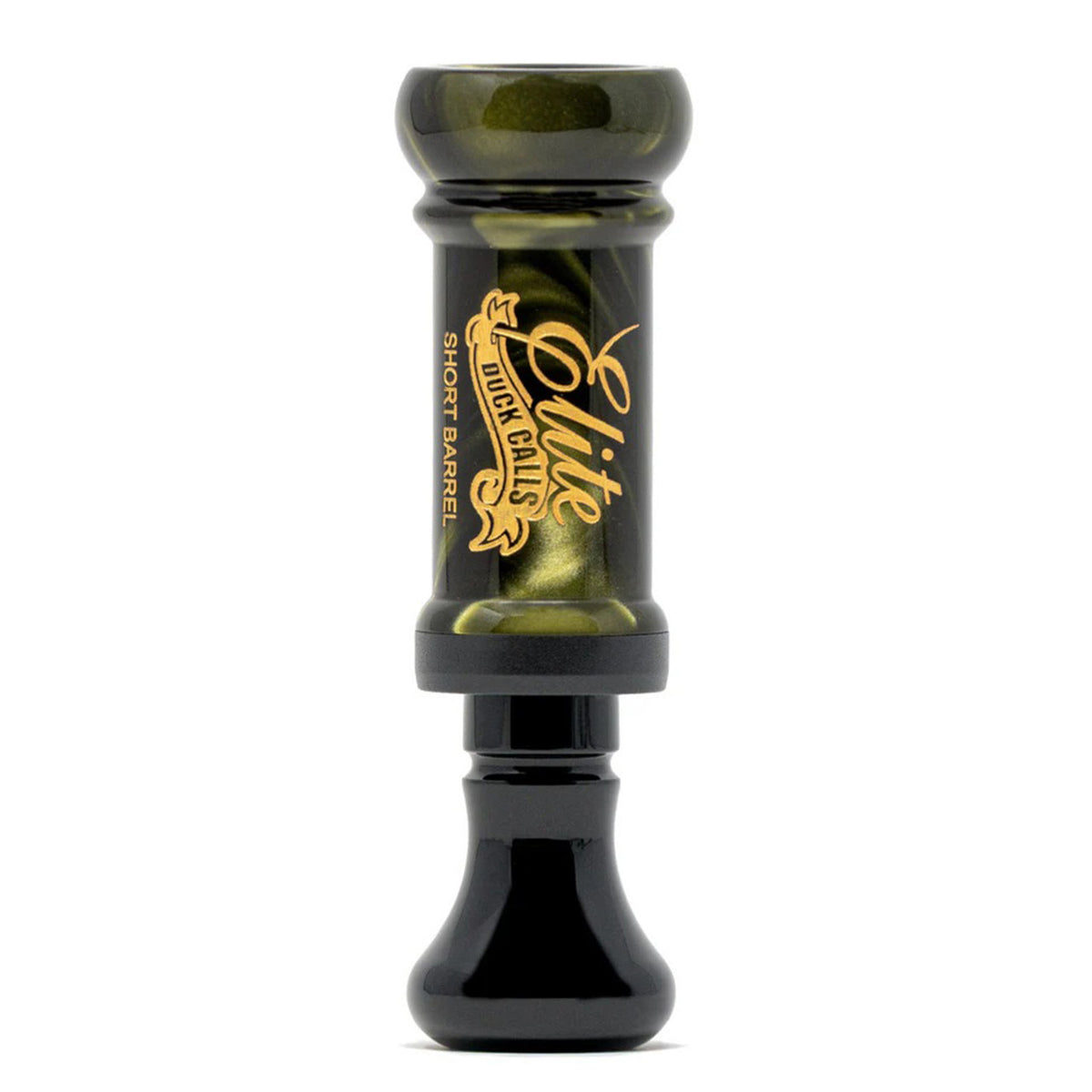 Elite Duck Calls Short Barrel Butcher Duck Call Image in Venom-Black