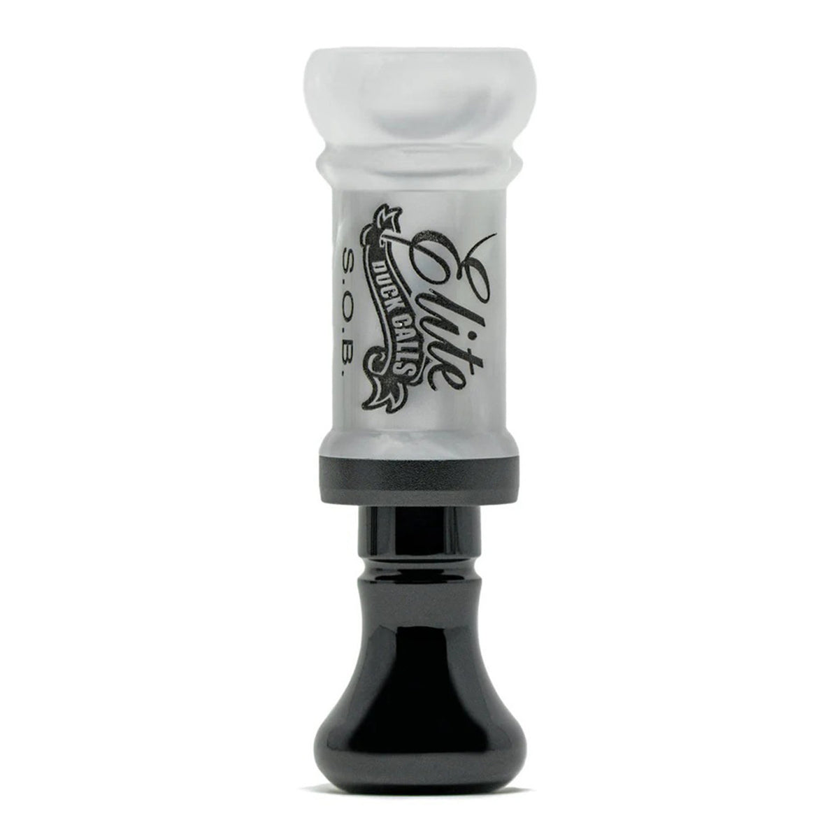 Elite Duck Calls "S.O.B." Son of the Butcher Single Reed Duck Call Image in White Pearl-Black