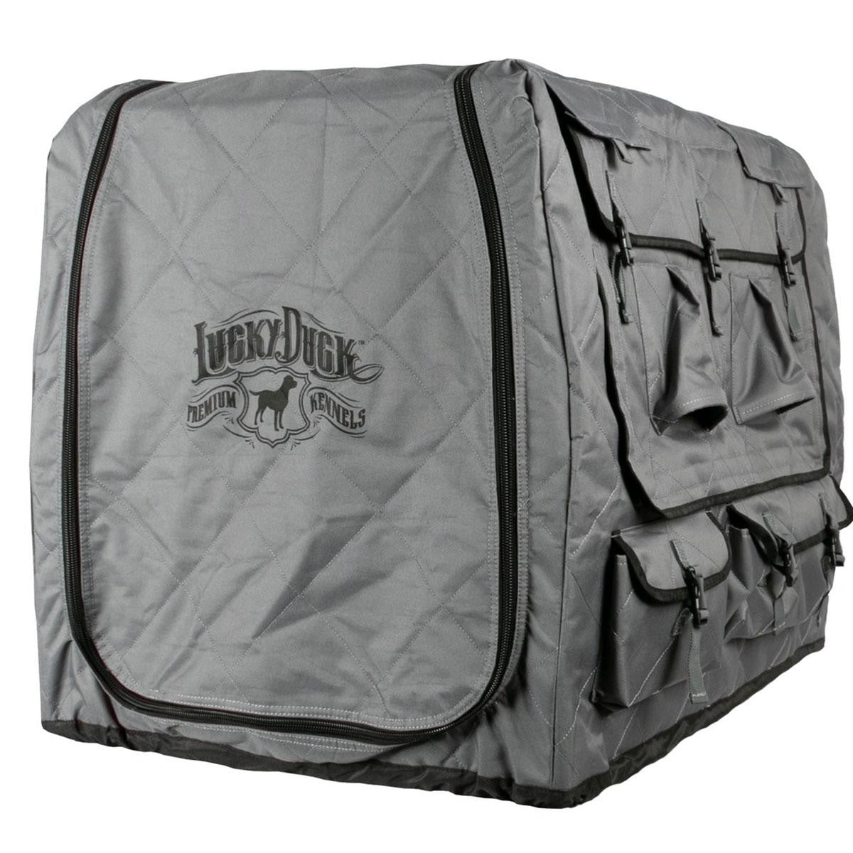 Lucky Duck Kennel Cover Intermediate in Storm Gray