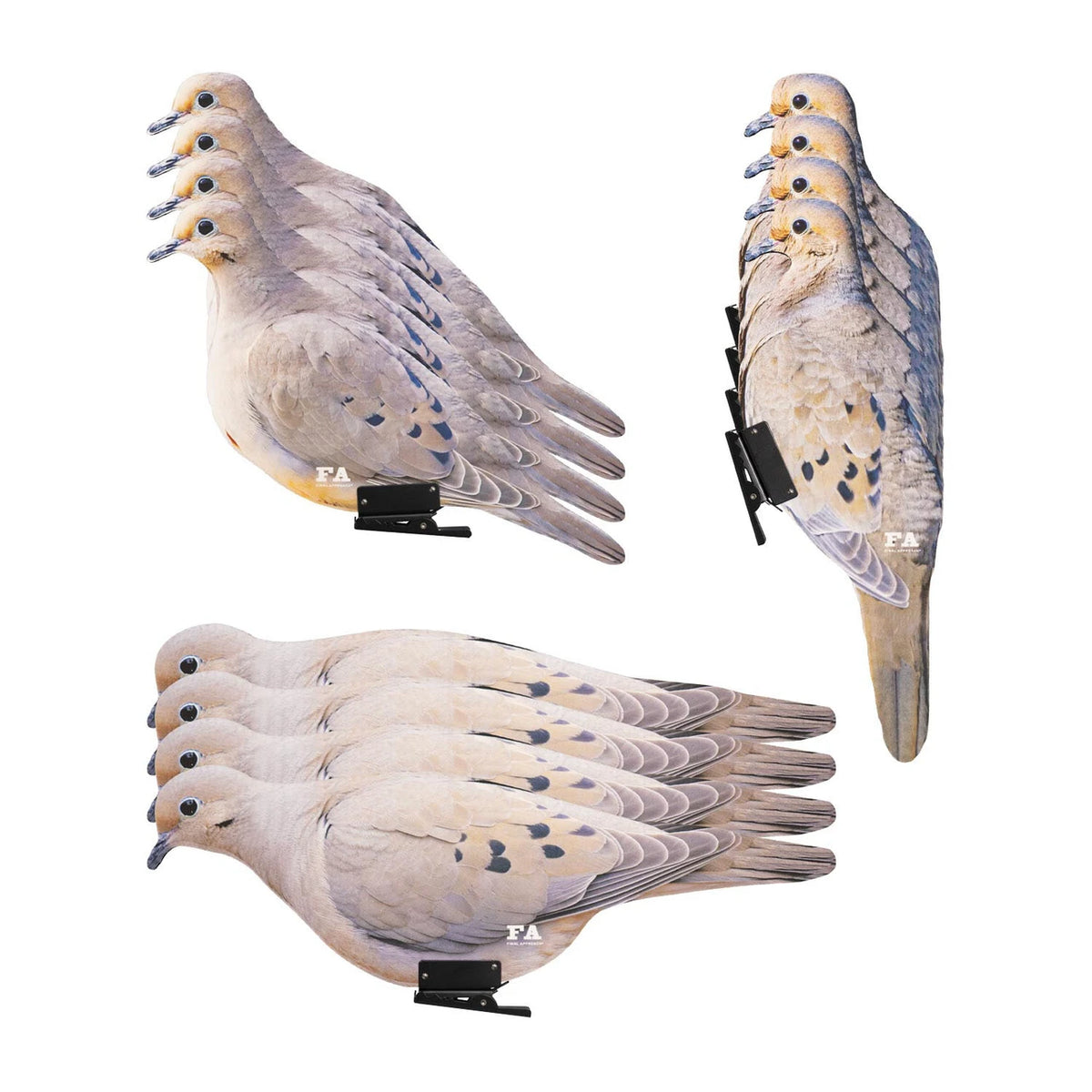 Live Mourning Dove Silhouette Decoys, 12 Pack
