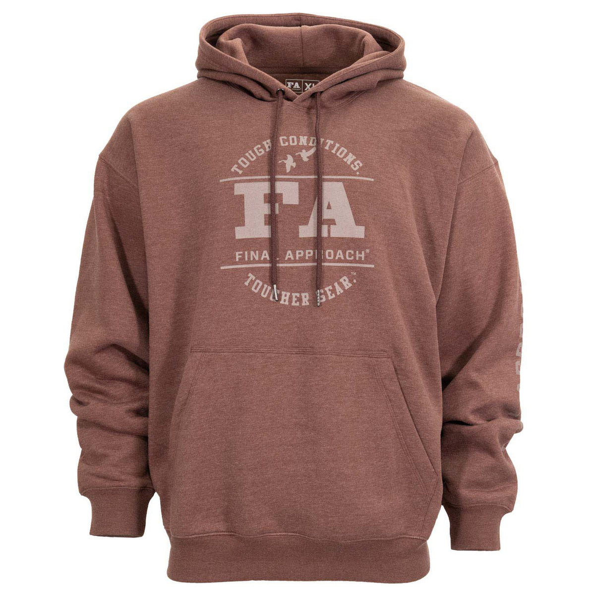 Final Approach Legacy Logo Hoodie image in Root Beer Dark Heather