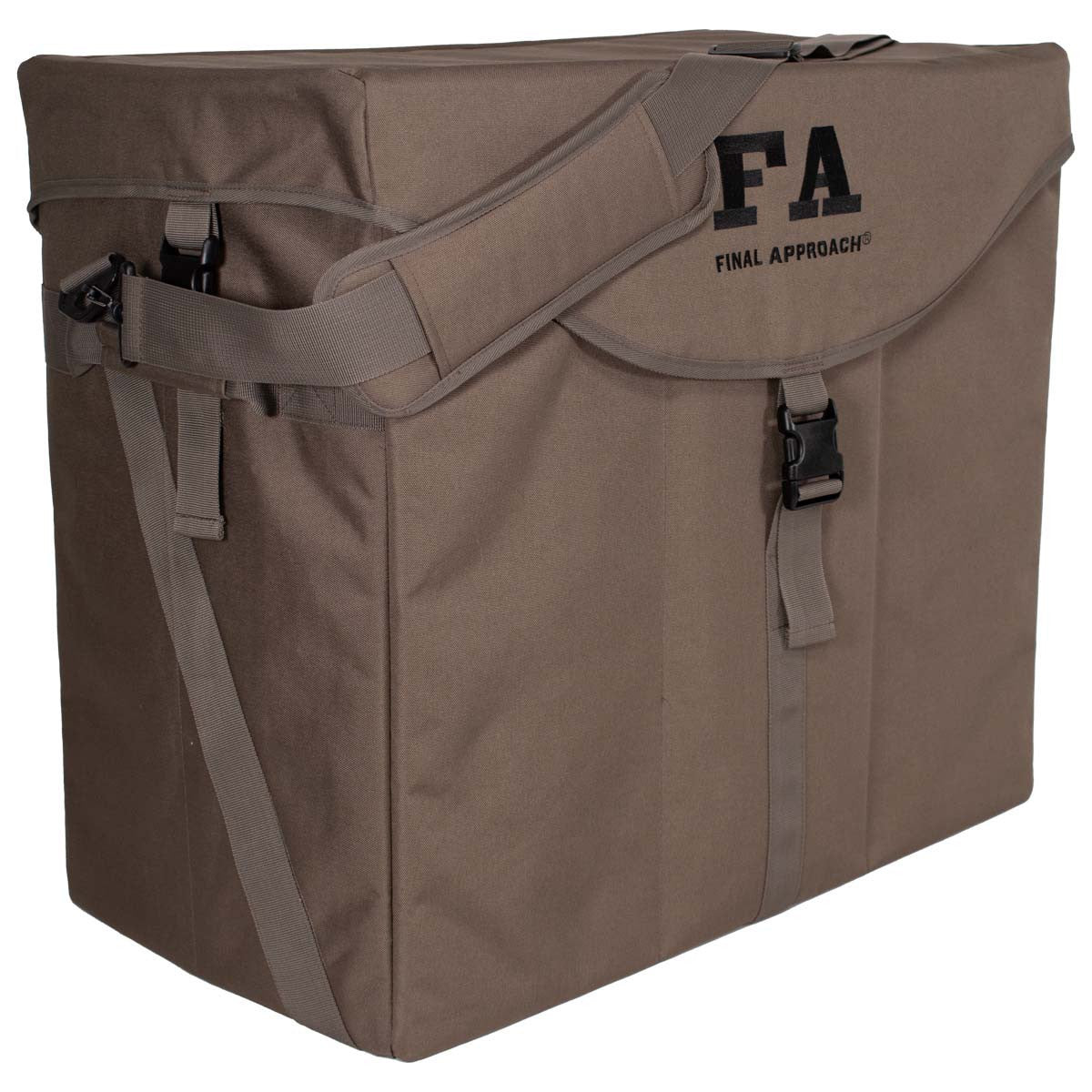Angled Front Image of the Final Approach Structured Sleeper Shell Bag.