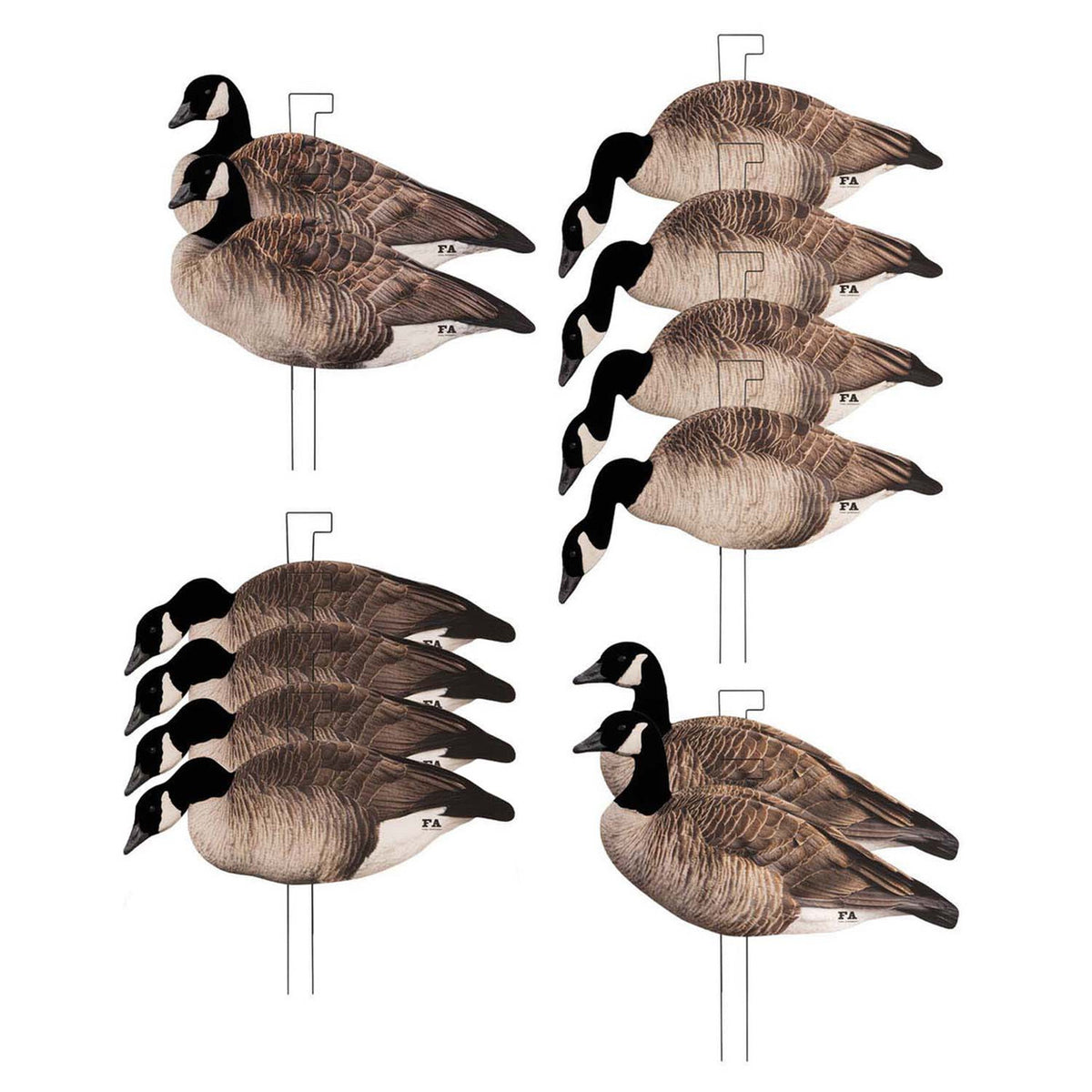 Final Approach Last Pass Honker Silhouette Decoys 12 Pack with Flocked Heads Image