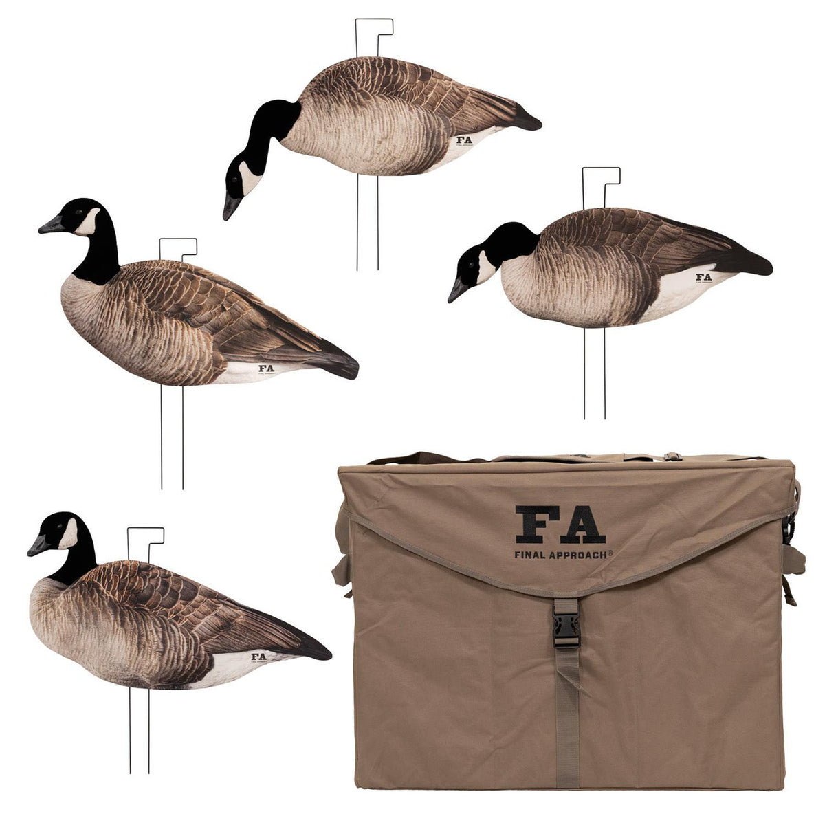 Final Approach Last Pass Honker Silhouette Decoys 60 Pack with Flocked Heads and Bag - Gen 5 image