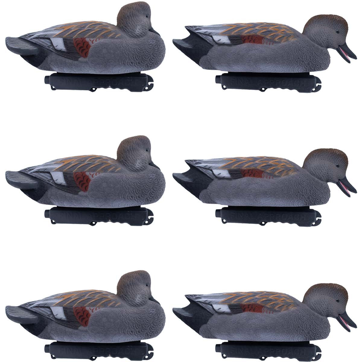 Final Approach Live Fully Flocked Gadwalls, 6 Pack Image