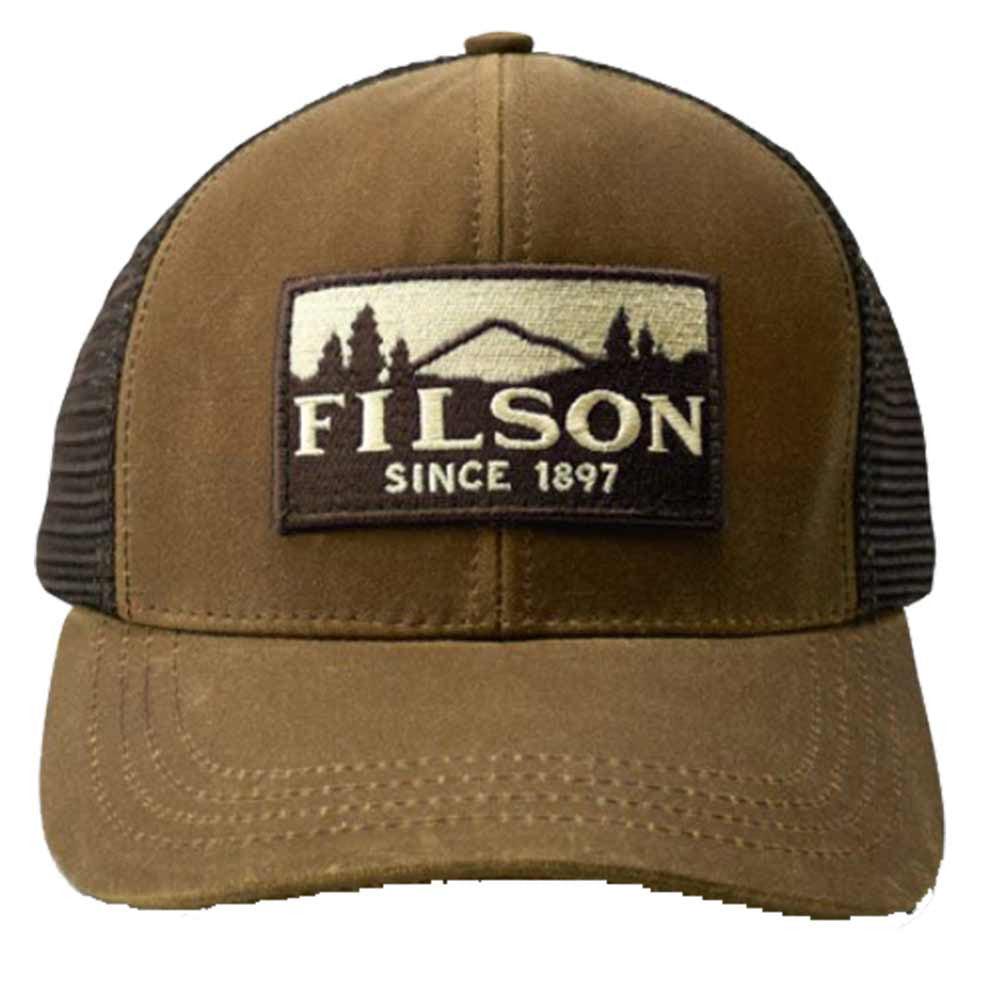 Filson Logger Mesh Cap, Dark Tan Variation Black