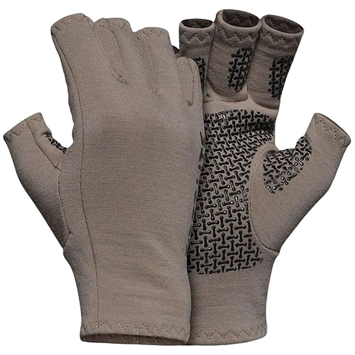 First Lite Rugged Wool Fingerless Glove image in WALNUT