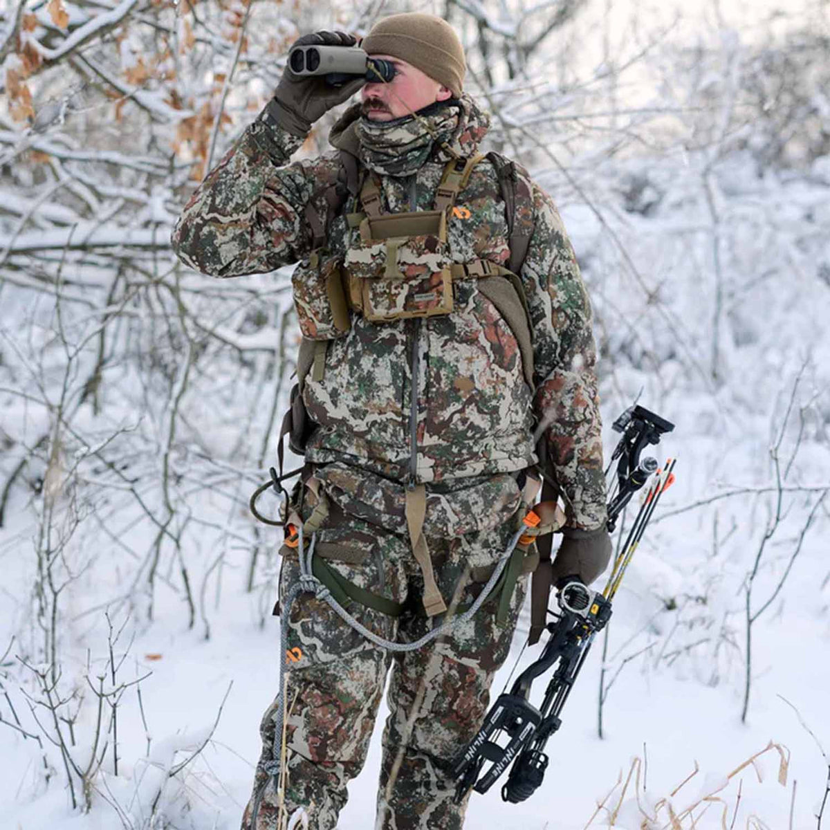 First Lite Thermic Insulated Bib In-the-Field Image