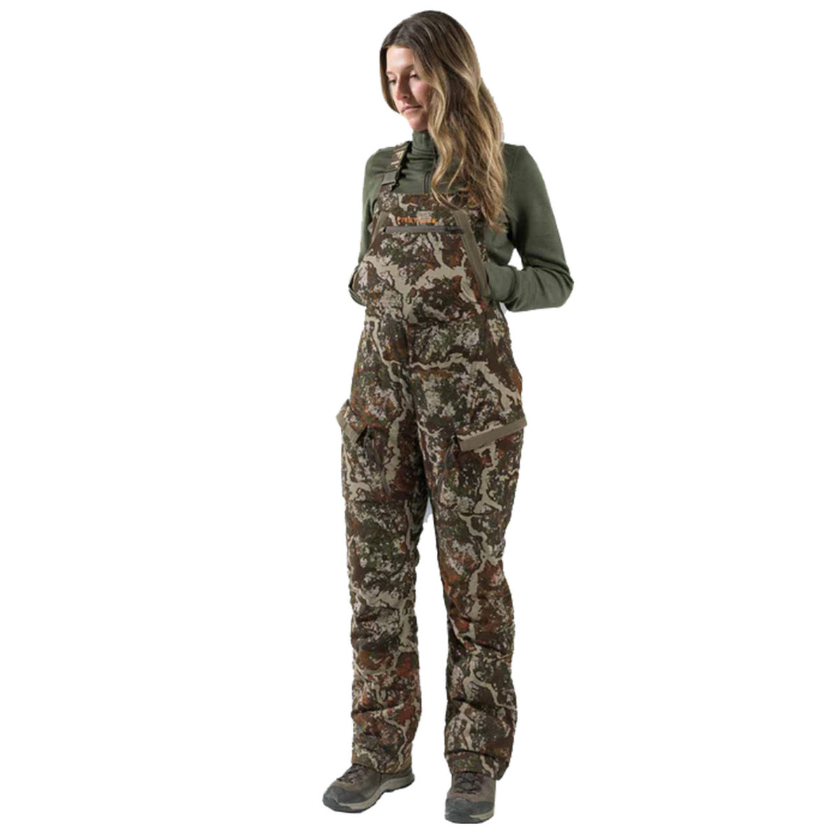 First Lite Women's Core Bib Front Model Image