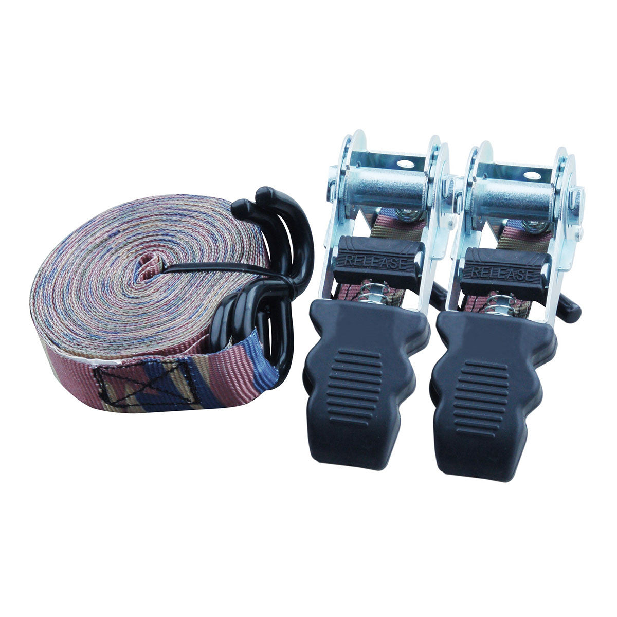 Focus-On Tools 2-Piece 1" x 15' Camo Ratchet Tie Down Set Image