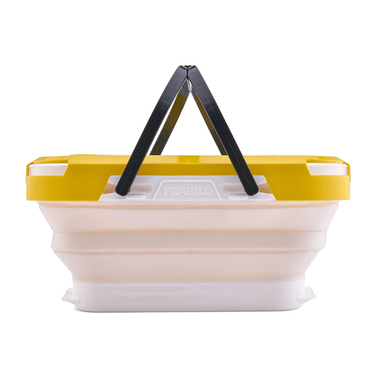 Side image of the Frabill 6-Quart Collapsible Bait Bucket.