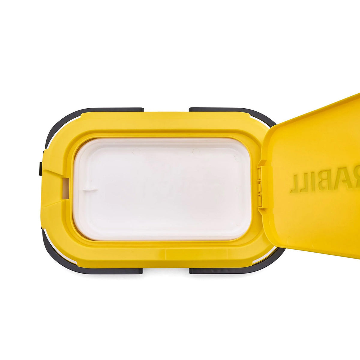 Top opened image of the Frabill 6-Quart Collapsible Bait Bucket.