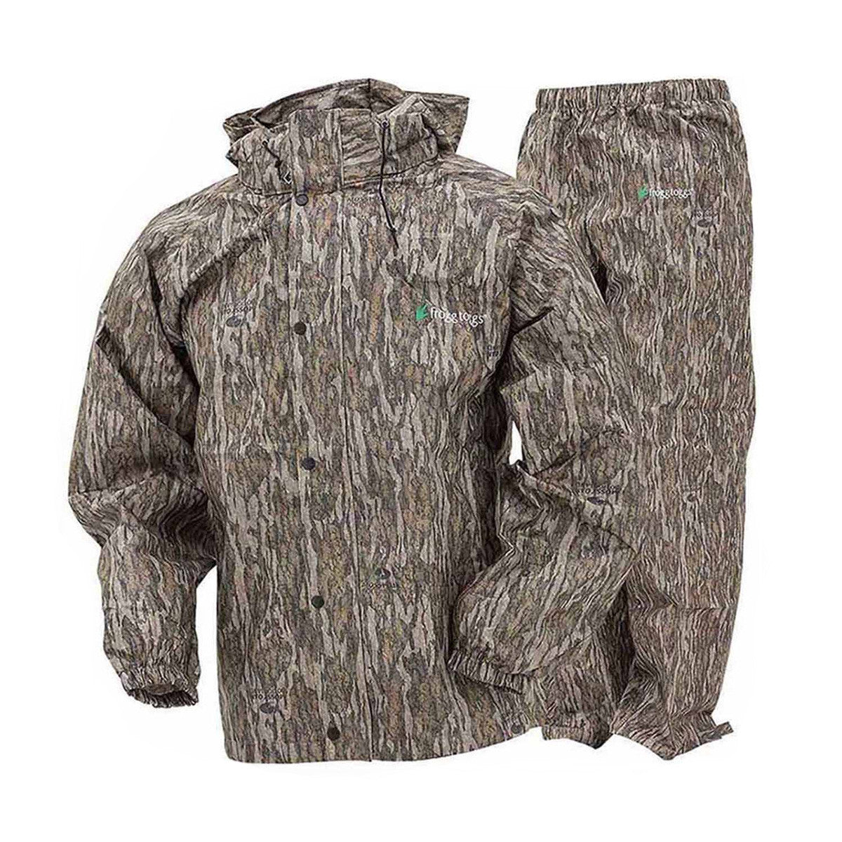 Image of the Frogg Toggs All Sport Rain Suit in Mossy Oak Bottomland