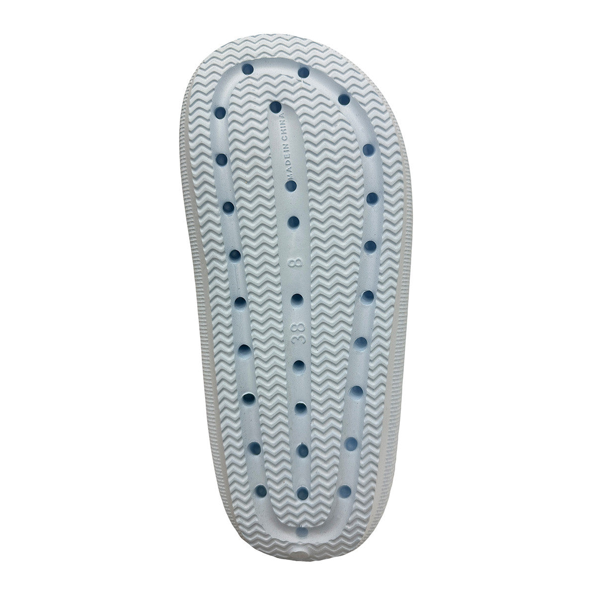 Frogg Toggs Women's Squisheez Slide Sandals Bottom Image in Baby Blue