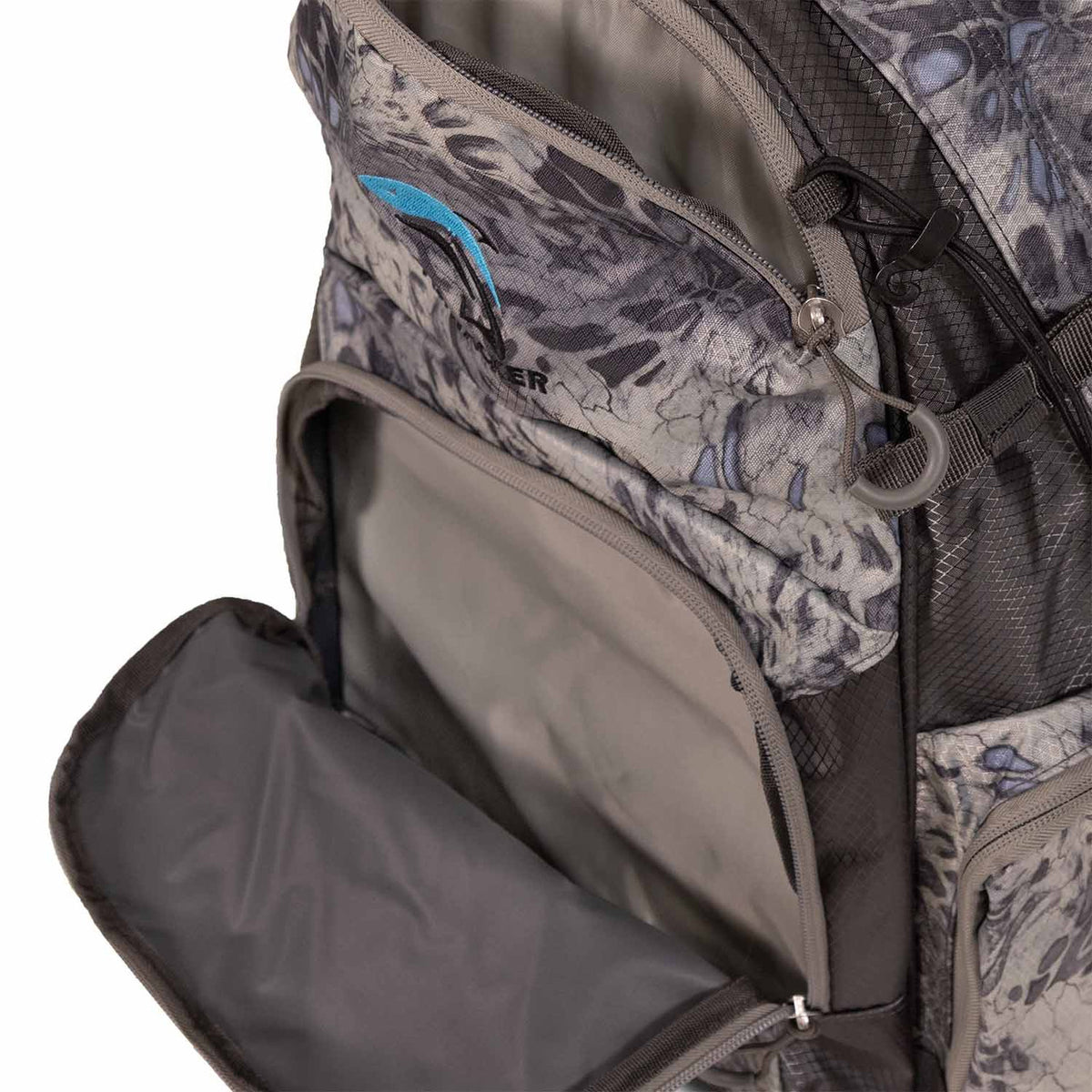 Front Open Pocket Image of the Fishtacker Fisherman Backpack 3.0.