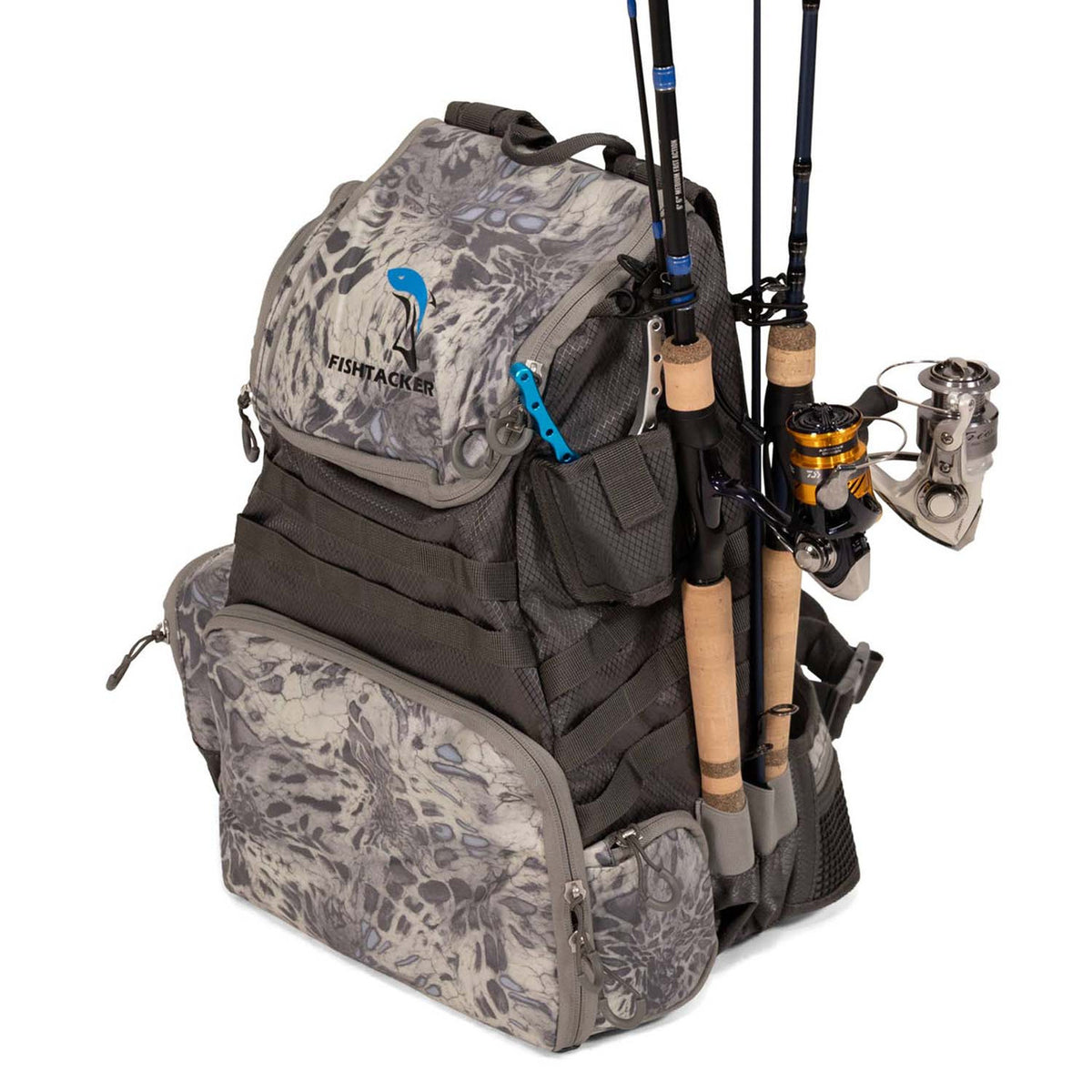 Side Image with Rods of the Fishtacker Fisherman Backpack 3.0.