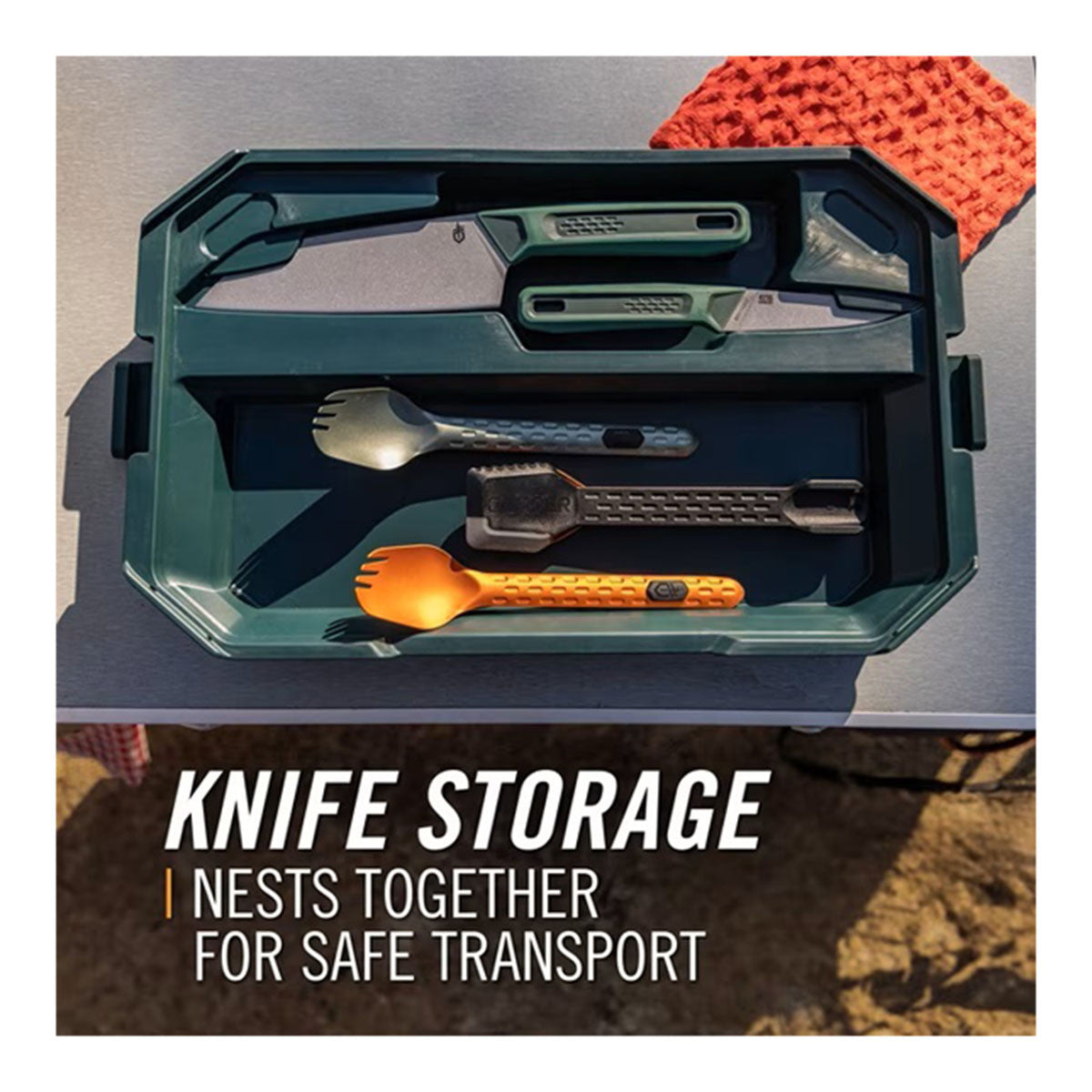 Gerber Gear ComplEAT Cutting Board Set Knife Storage Image