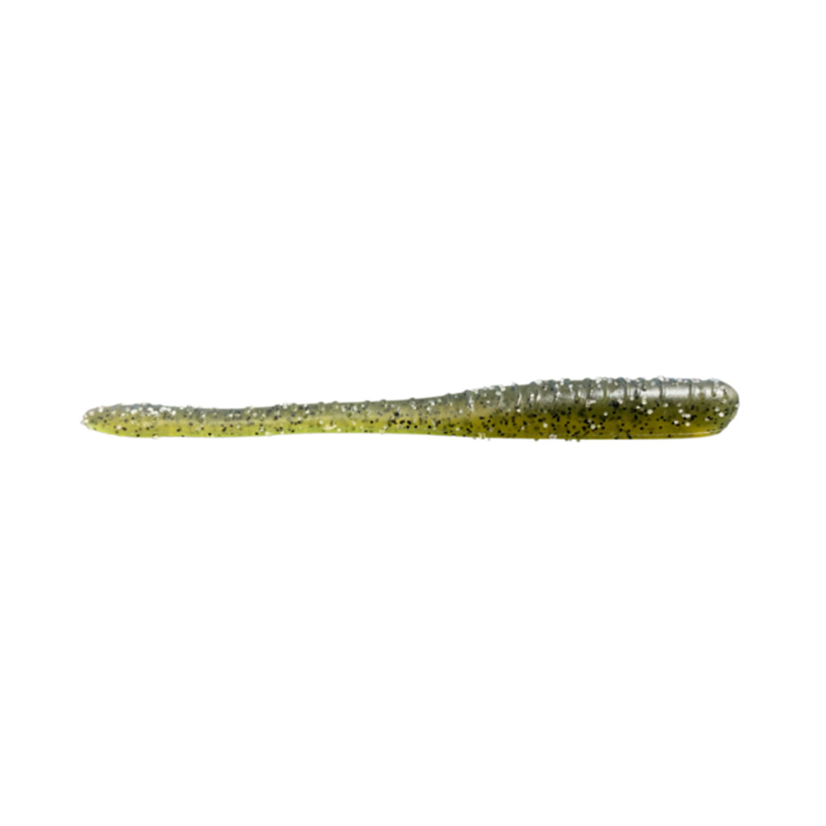 Great Lakes Finesse Drop Worm Image in Green Pumpkin Black Flake