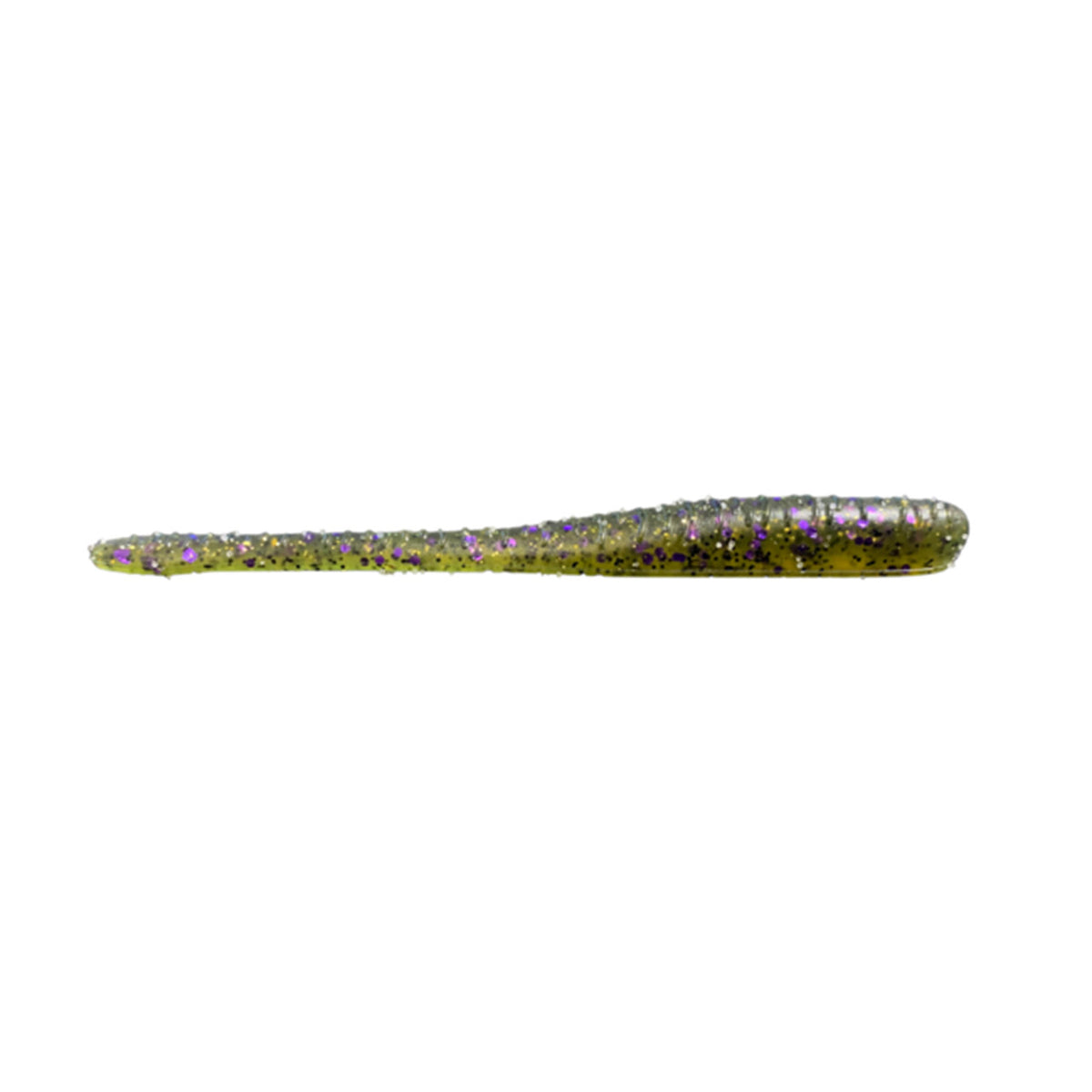 Great Lakes Finesse Drop Worm Image in Green Pumpkin Purple Flake