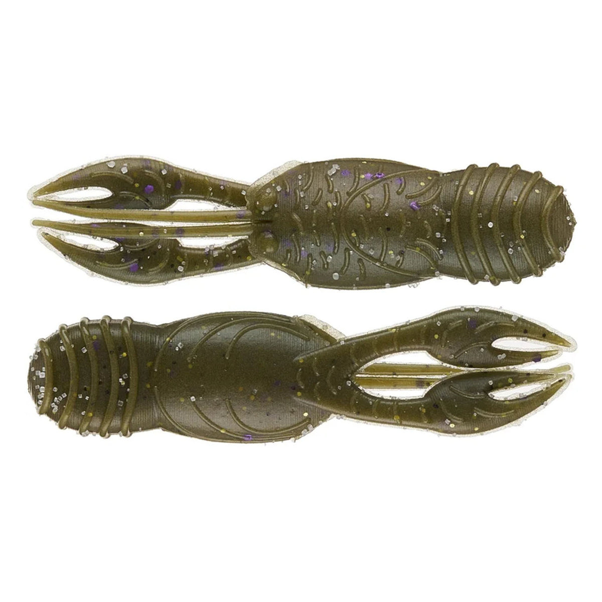 Great Lakes Finesse Juvy Craw Tube Image in Green Pumpkin Purple Flake