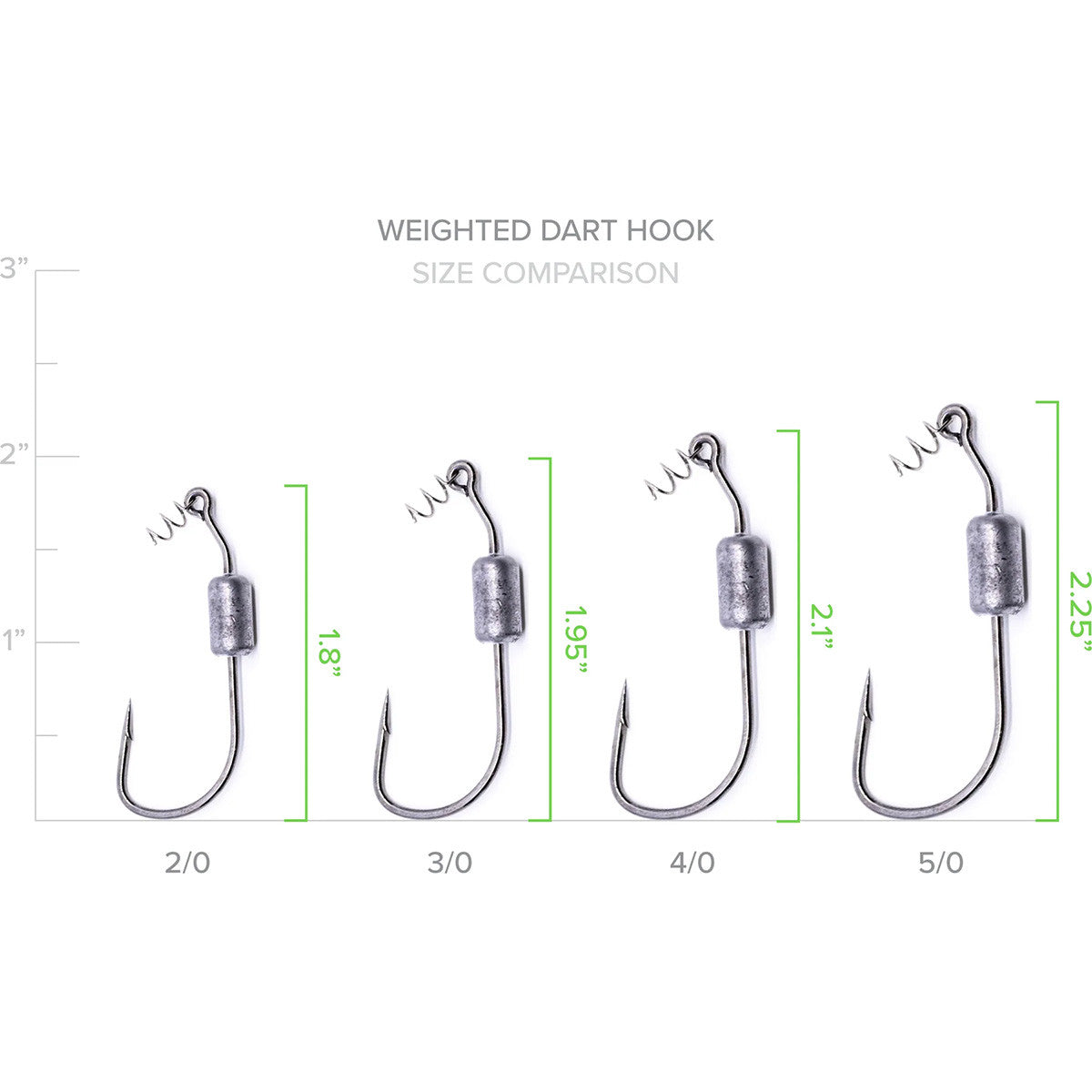 Green Series Weighted Dart Hooks - 3 Pack