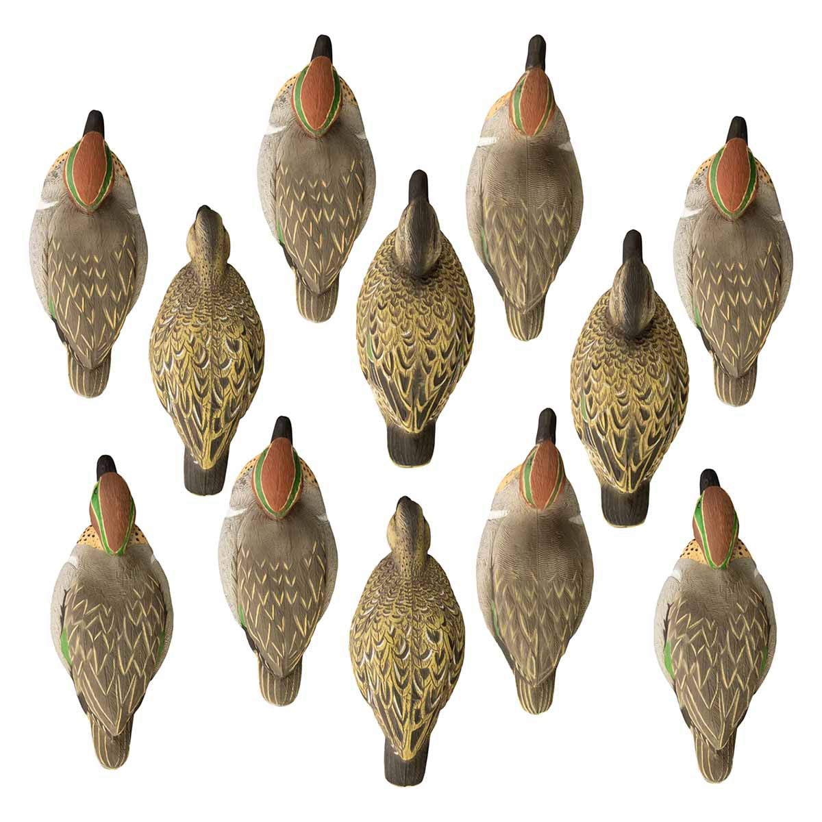 Higdon Outdoors Standard Green-Winged Teal Foam-Filled Duck Decoys, 12 Pack Top Image