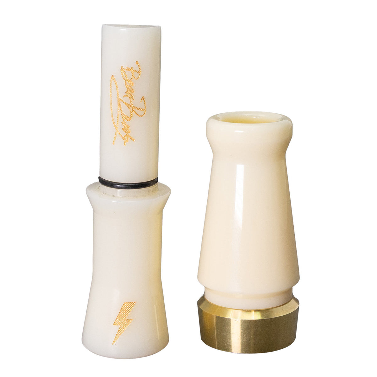 Apart Image of the Power Calls Beau Brooks Signature Hybrid Duck Call.