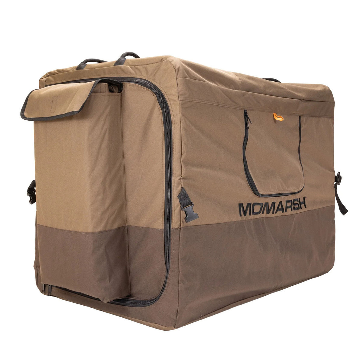Exterior Pocket Image of the MOmarsh Quick Crate Collapsible Dog Crate.