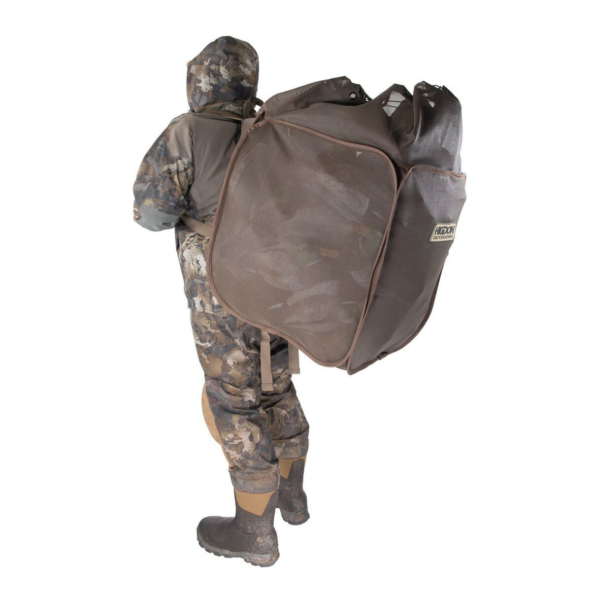 Higdon Outdoors Stand Alone Mesh Decoy Bag In-Use Image