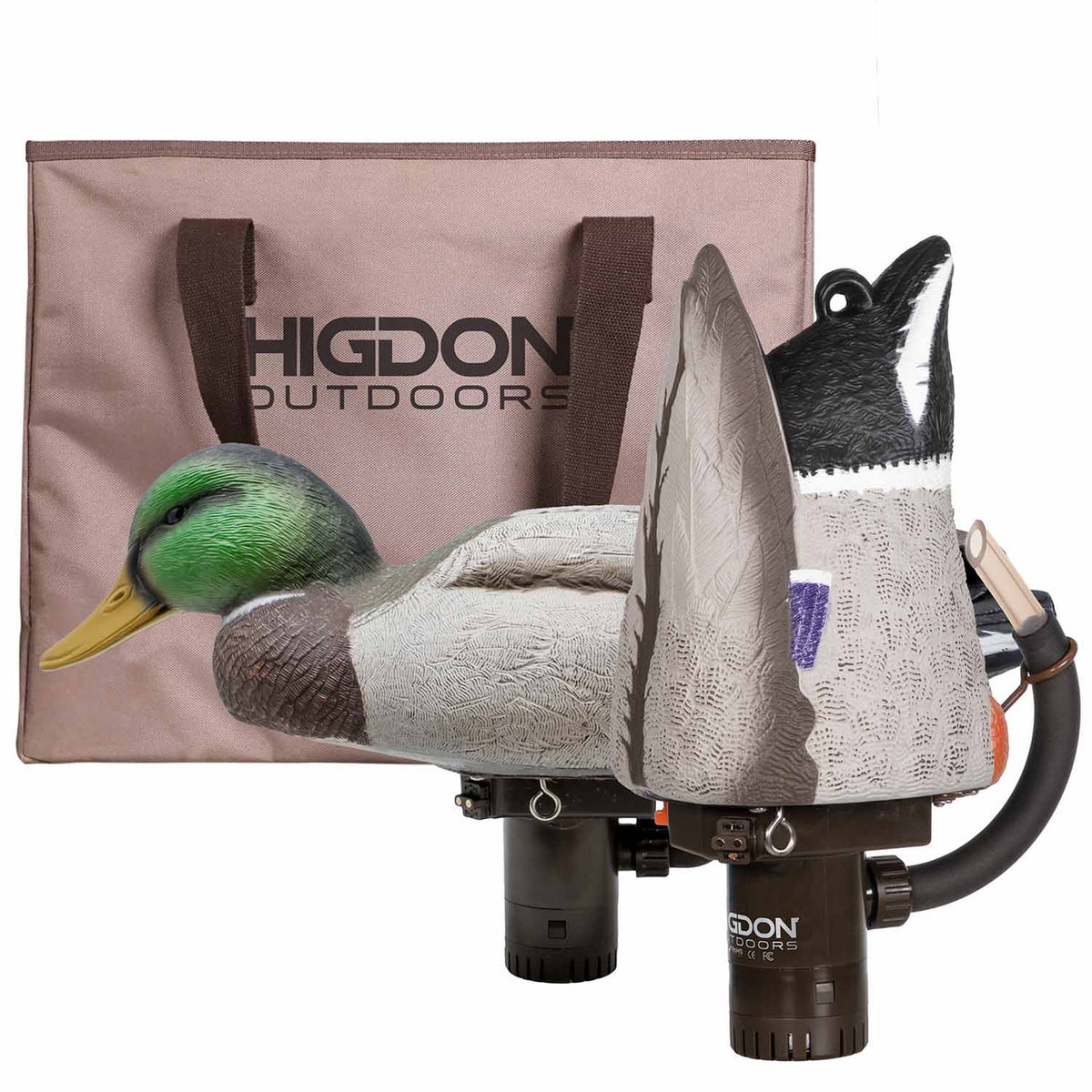 Higdon Outdoors Pulsator PRO/Swimmer PRO Drake/Drake Combo with 2-Slot Decoy Bag Image