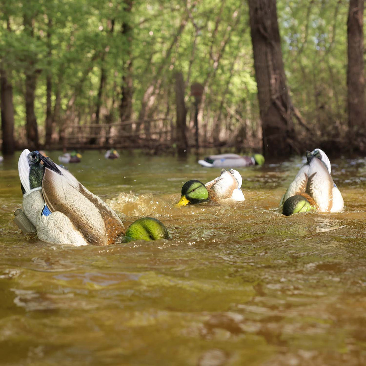Higdon Outdoors Decoy Motion Machine In-the-Field with Decoys Image