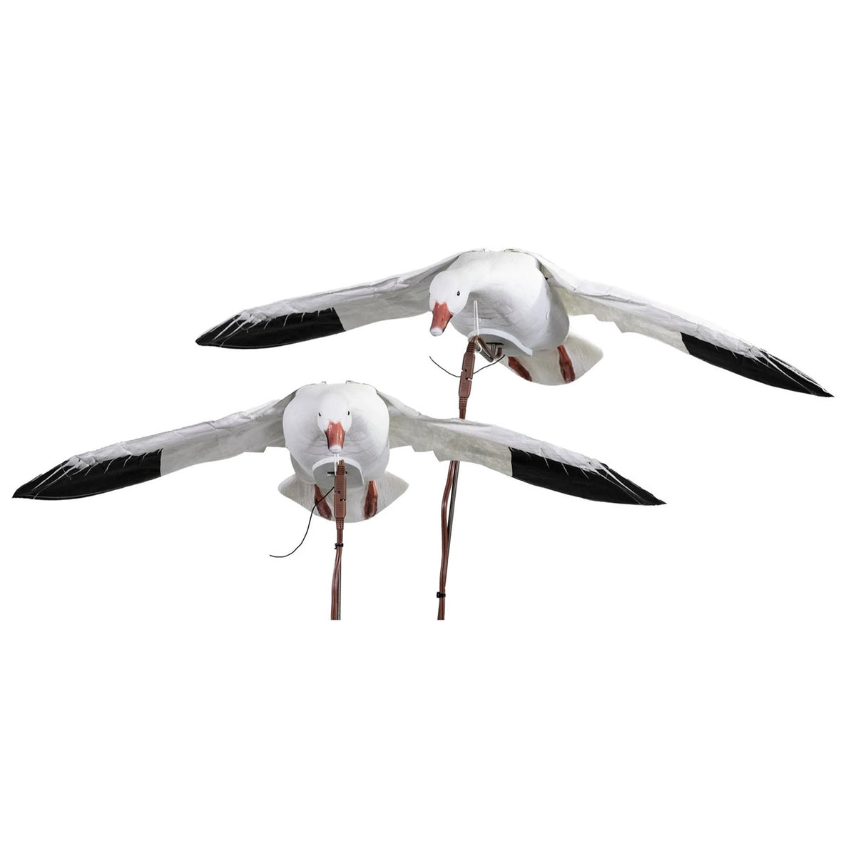 Two Pack Image of the Higdon Outdoors Clone Snow Goose Flapper Decoys.