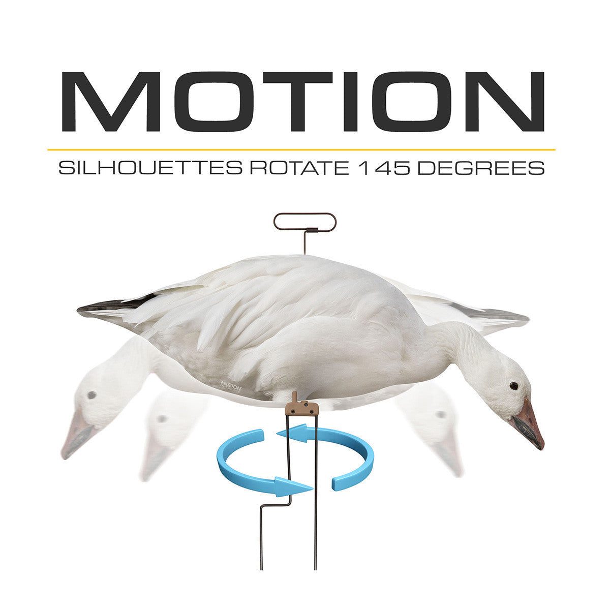 Higdon FLATS Magnum Snow/Juvie Motion Silhouette Goose Decoys 145 Degree Motion Image