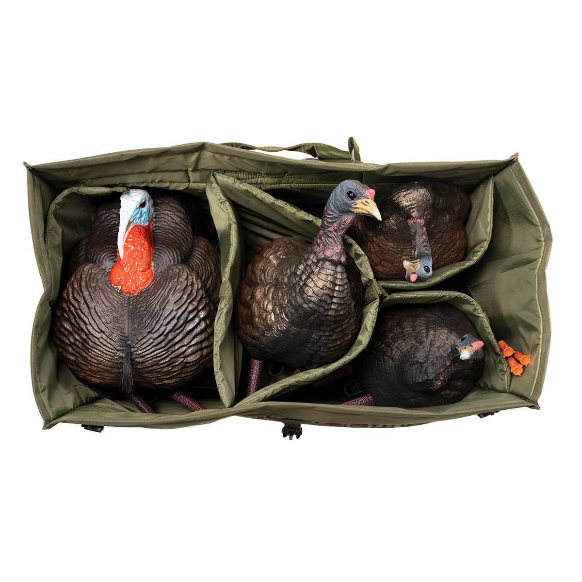 Higdon Outdoors X-Slot Universal Turkey Decoy Bag Image with Decoys