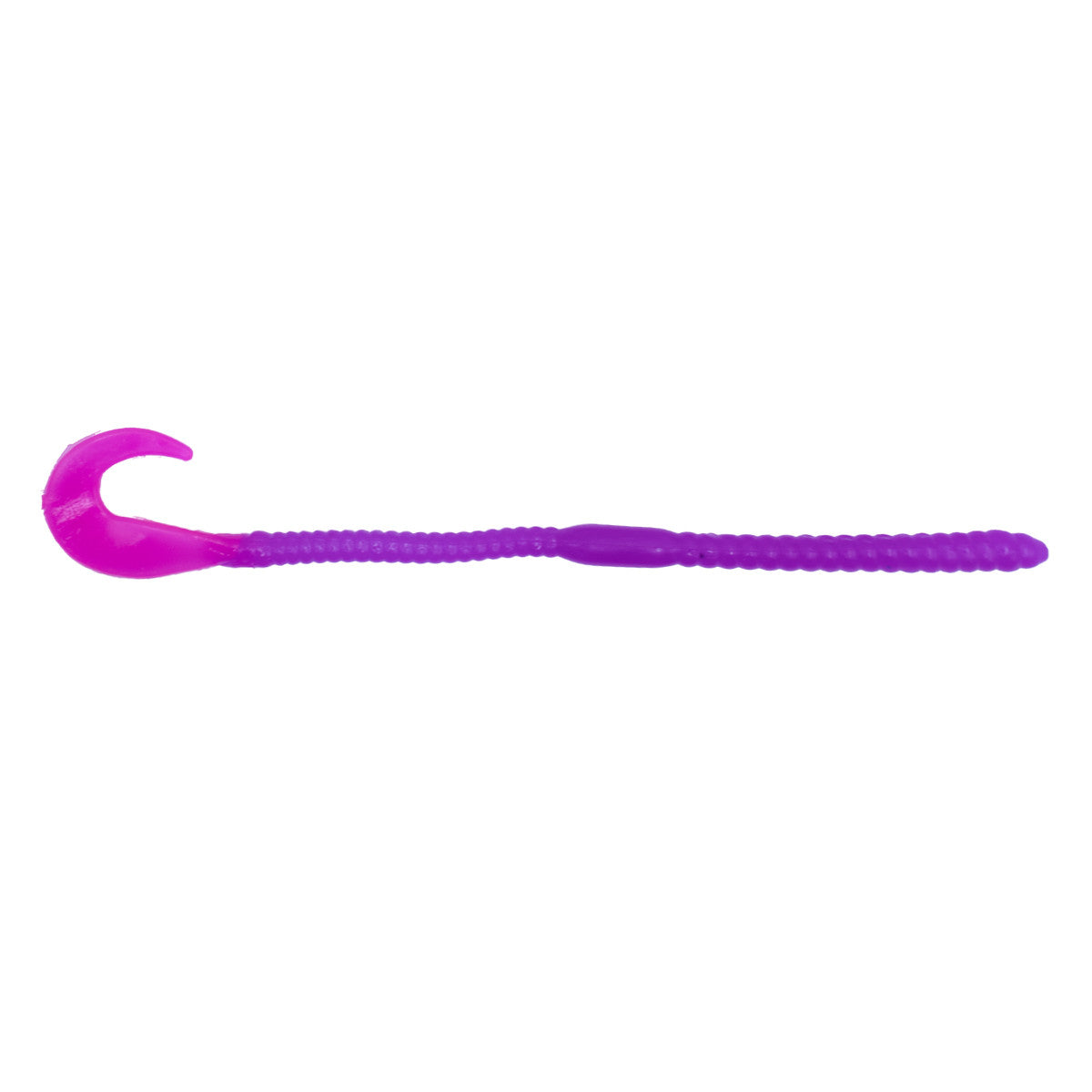 Head Hunter Lures 6" Curtail Worm Image in Purple Fire Tail