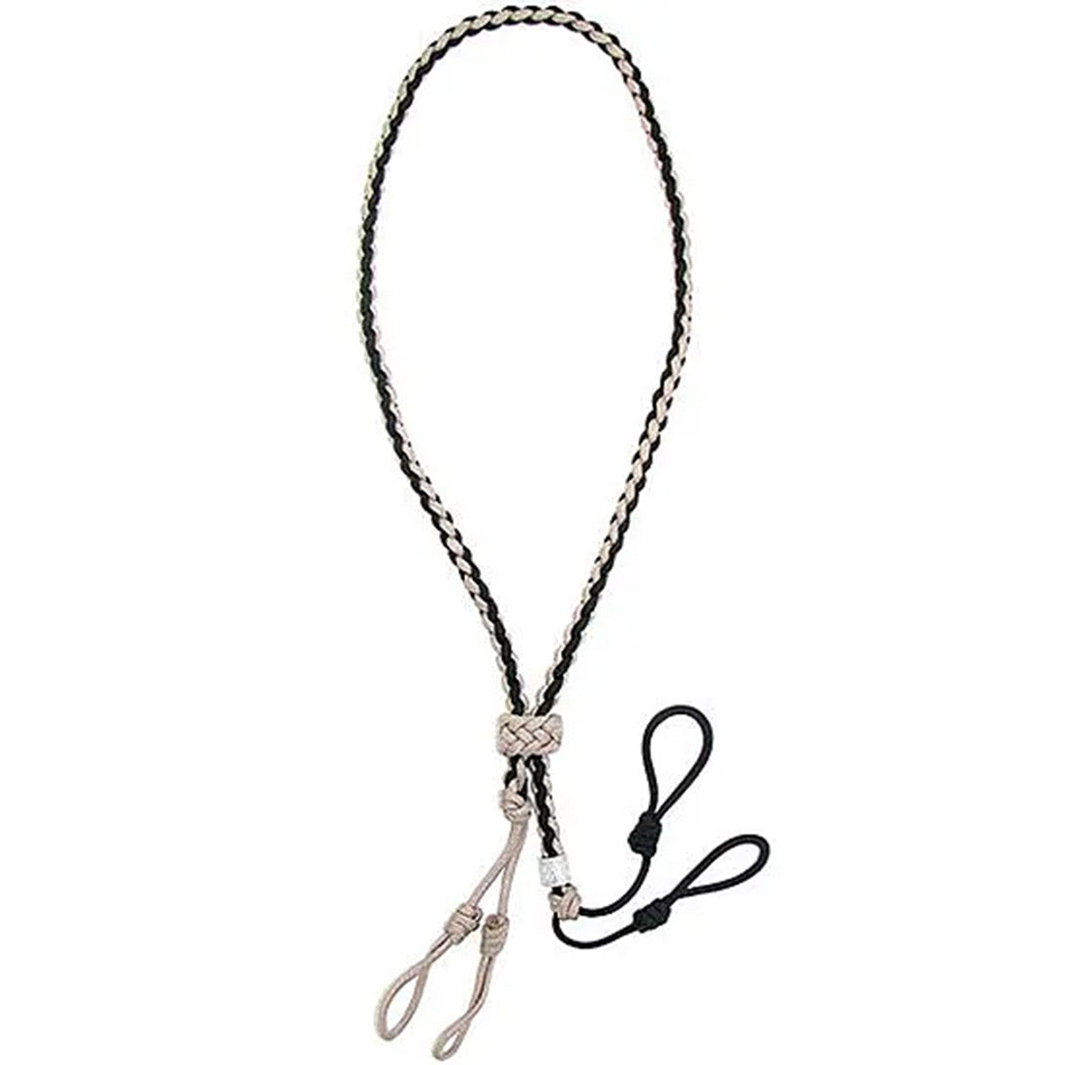 Heavy Hauler Model C Nylon Parachord 4 Loop Call Lanyard With Duck Band Tan-Black