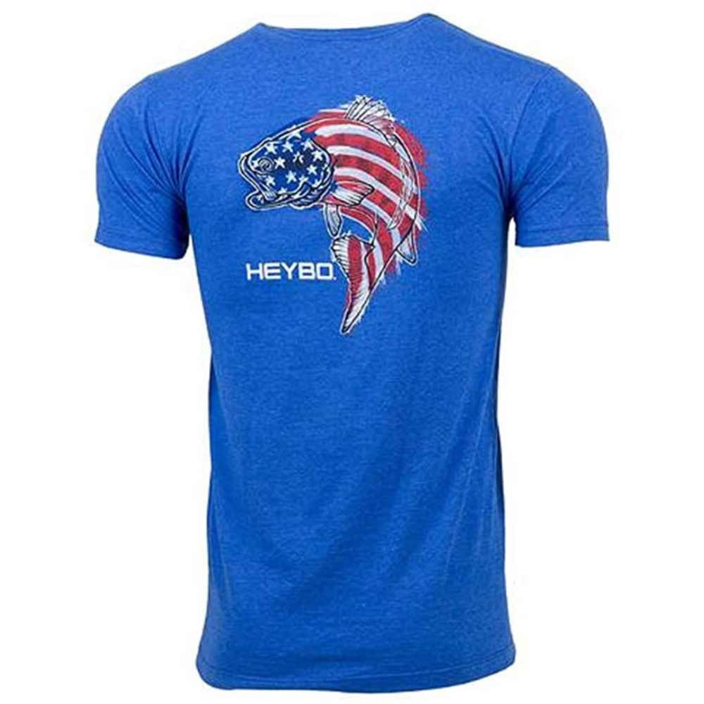 Merica Bass Tee Royal Heather